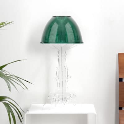 lampe cancan transparent vert iplex zeeloft