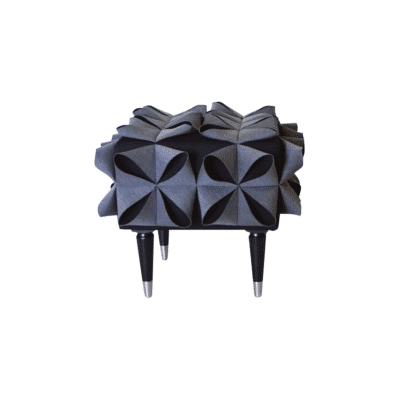 pouf origami gris noir happy barok zeeloft