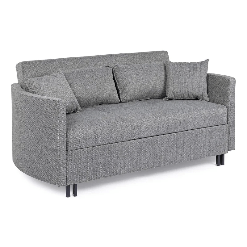 Canapé convertible Clayton gris (2 places) – Bizzotto