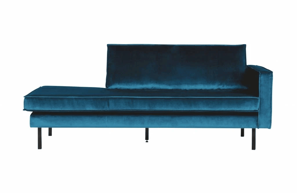 Daybed Rodeo bleu canard (velours) – BePureHome