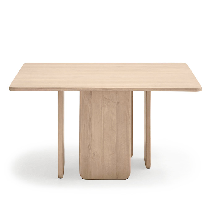 Table Arq carrée bois naturel 137×137 – Teulat