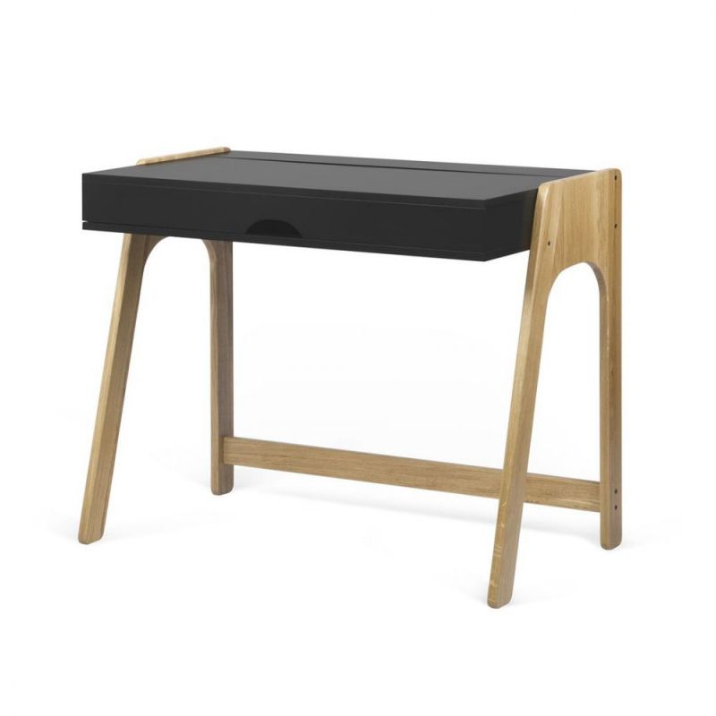 Bureau Aura chêne FSC/noir – Tema Home