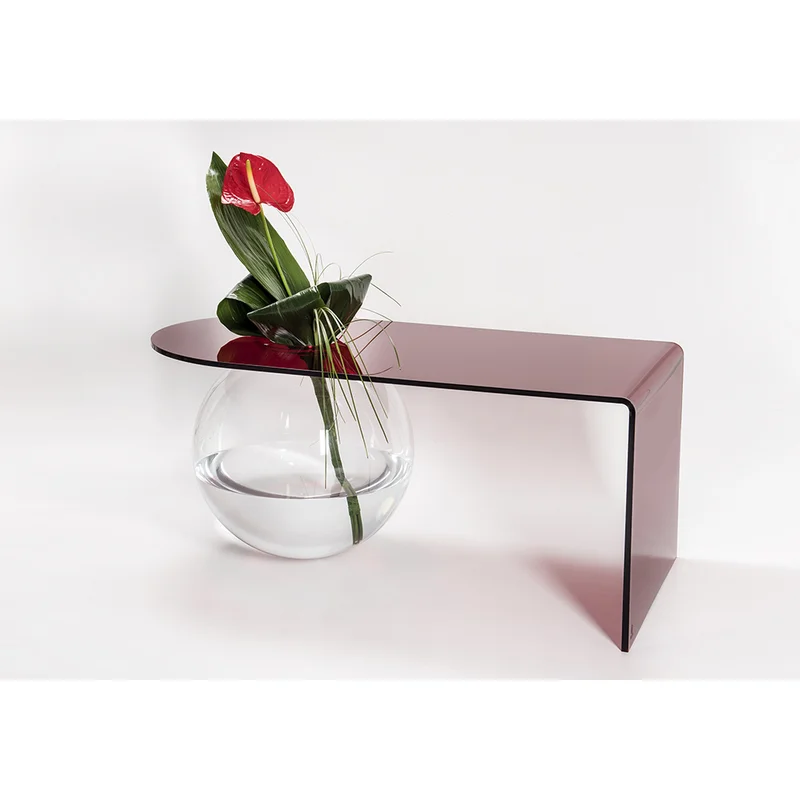 Table basse Boolla rouge/transparent – Iplex