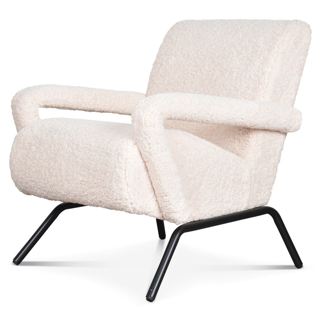 Fauteuil Boubou Doudou crème (fourrure bouclée) – Opjet