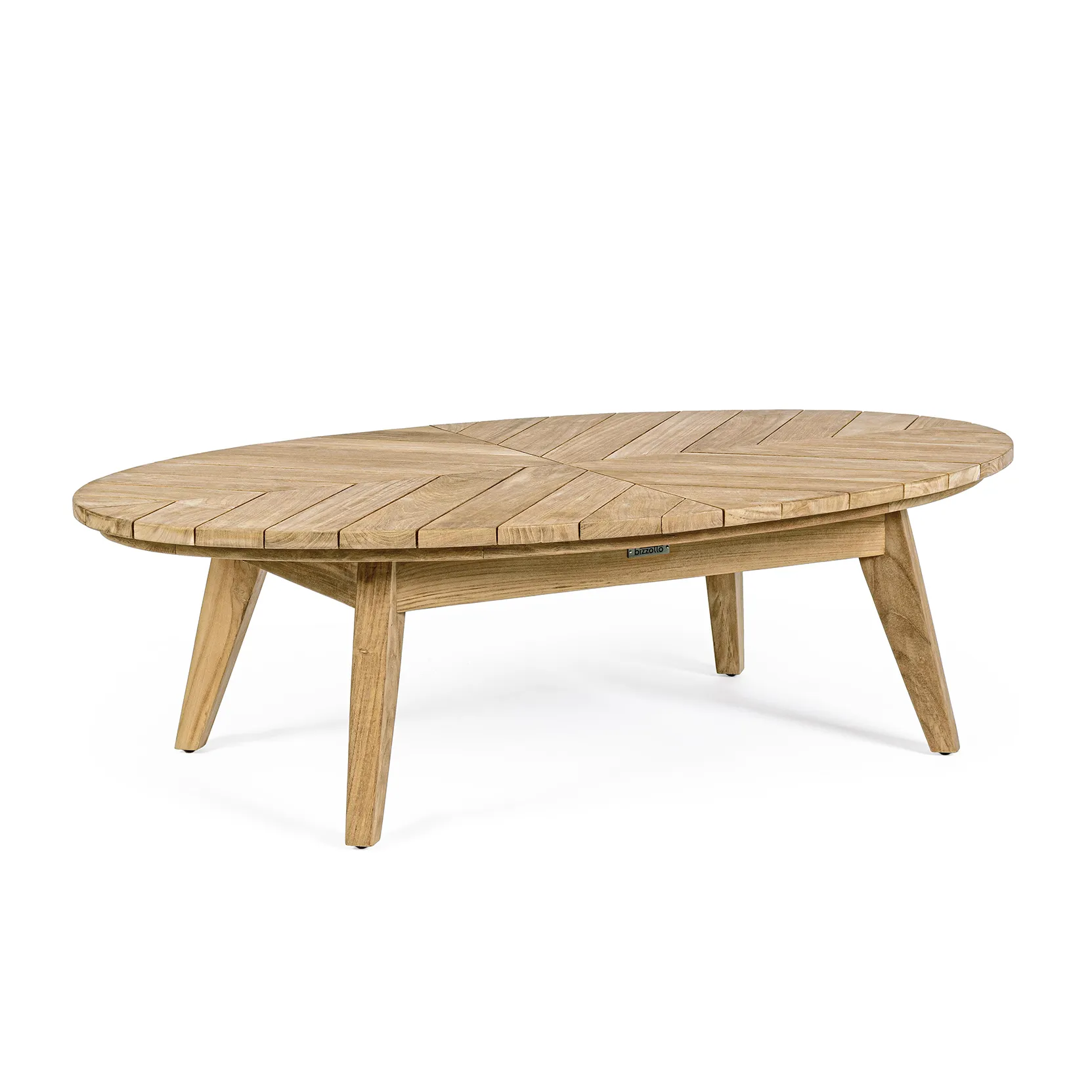 Table basse Coachella d’extérieur 120×70 ovale (teck durable) – Bizzotto