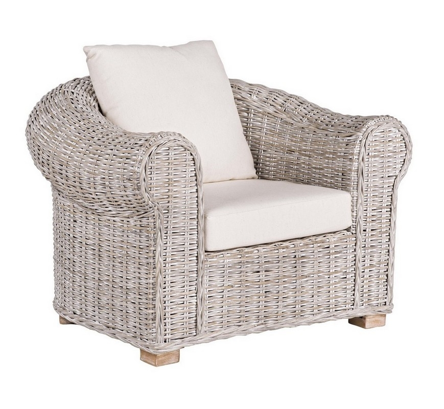 Fauteuil Coba d’extérieur (rotin + tissage en Kubu + lin) – Bizzotto