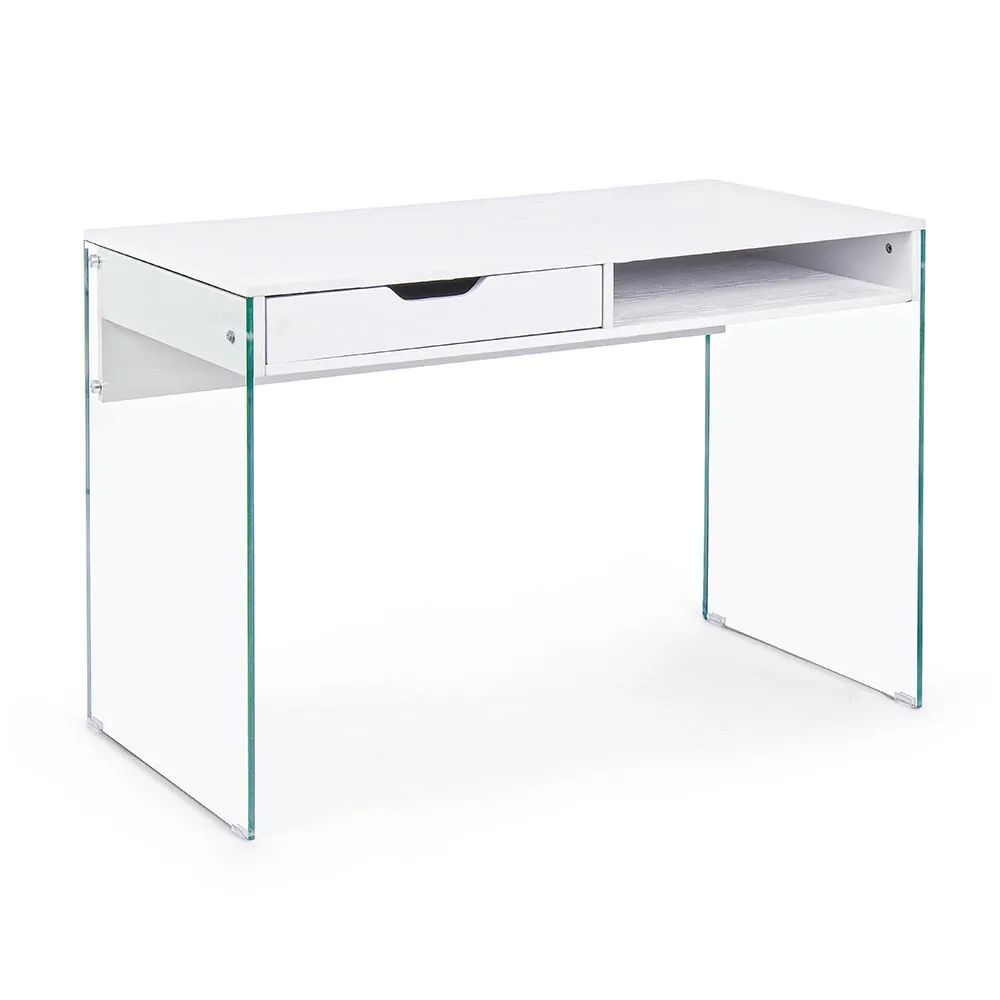 Bureau Armos blanc (verre trempé) – Bizzotto